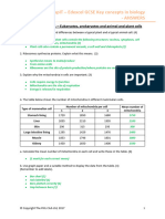 Edexcel - Biology - Cell Biology - GraspIT - GCSE - ANSWERS