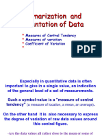 2) SummarizationOfData Mean Median Mod SD CV