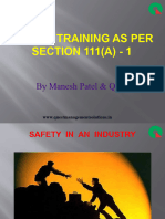 Safety Training As Per Section 111 (A) - 1