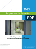 Programme de Formation: Titre D'agent de Bio-Nettoyage en Établissements de Soins Ou D'hébergement