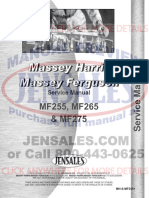 Massey Ferguson Tractor Service Manual MH S Mf255