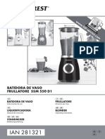 Batidora de Vaso SilveCrest SSM550D1 Manual