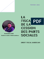 La Fiscalité de Cession Des Parts Sociales