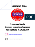 La Sociedad Inca. Abrir en Caso de Emergencia.