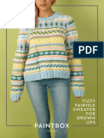 Fizzy Fairisle Sweater For Grown Ups in Paintbox Yarns Wool Mix Chunky NDownloadable PDF 3