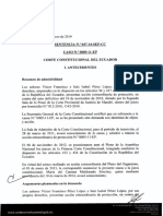 Corte Constitucional: Propios Derechos, Presentan Acción Extraordinaria de Protección, en Contraje!