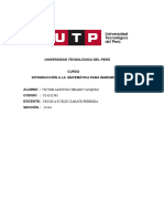 Tarea Calificada Matemáticas para La Ingenieria