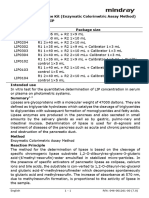 Generic Name: Lipase Kit (Enzymatic Colorimetric Assay Method) Abbreviated name:LIP Order Information Cat. No. Package Size