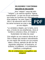 Sectas Religiones y Doctrinas