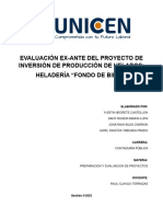 Evaluación Ex Ante Heladeria Fondo de Bikini