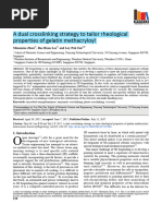 A Dual Crosslinking Strategy To Tailor Rheological - Rheology