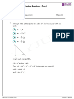 CBSE Class 10 Introduction To Trigonometry MCQ Practice Solutions