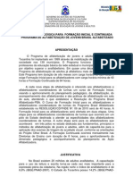 Plano de Formação Inicial e Continuada Do PBA-Proposta Pedagógica