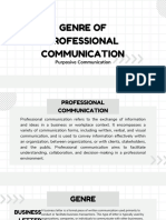 Genre of Professional Communication