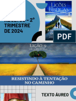 Lição 09 Resistindo À Tentação No Caminho 2° Trimestre de 2024 ADULTOS