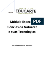 Módulo de Ciências Da Natureza e Suas Tecnologias.