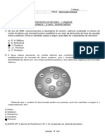 3 Ano. Quimica. Exercicios de Revisao