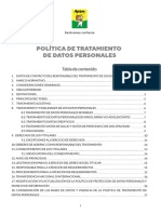 Politica de Tratamiento de Datos Personales Agripac