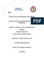 Tema 5. Investigación Pronósticos