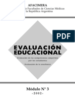 Evaluación Educacional. AFACIMERA. Módulo 3. Castro C y Galli A.