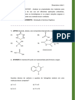 Exercícios Química Orgânica