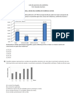 3ºANO. ESTATÍSTICA. Interpretação de Gráficos e Cálculo de Medidas de Tendencia Central.