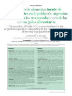 Consumo de Alimentos Fuente de Micronutrientes en La Pobl Argentina