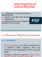 Construction - Lecture 2 - Basic Properties of Construction Materials