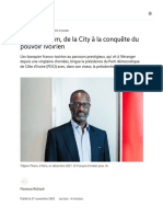 Tidjane Thiam, de La City À La Conquête Du Pouvoir - 231128 - 094310