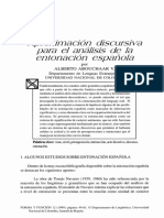 Aproximación Discursiva para en Análisis de La Entonación Española