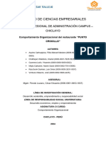 Comportamiento Organizacional Del Restaurente - Punto Criollo