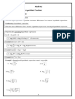 Math 002 Chapter4: Exponential and Logarithmic Functions 4.3: Properties of Logarithms