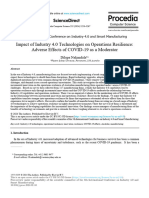 Impact of Industry 4.0 Technologies On Operations Resilience Adverse Effects of COVID-19 As A Moderator