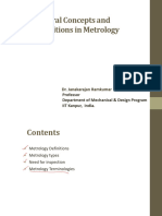 Lecture 3, General Concepts and Definitions in Metrology - DR Janakarajan Ramkumar