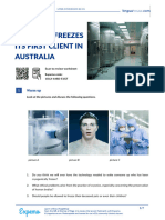 Cryonics Company Freezes Its First Client in Australia American English Student