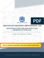 GNLU - Advanced Training Programmee On Deconstructing IBC, 2016