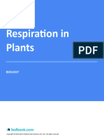 Respiration in Plants - Study Notes