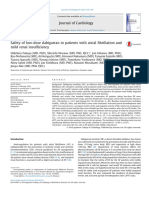 Safety of Low-Dose Dabigatran in Patients With Atrial Fibrillation and Mild Renal Insufficiency