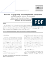 Exploring The Relationship Between Total Quality Management and Information Systems Development