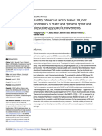 Validity of Inertial Sensor Based 3D Joint