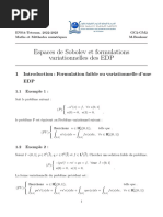 Ch3-Espaces de Sobolev Et Formulation Variationnelles