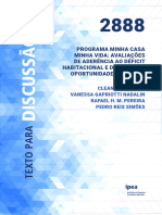 Programa Minha Casa Minha Vida: Avaliações de Aderência Ao Déficit Habitacional e de Acesso A Oportunidades Urbanas