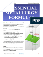 TestUrSelf 50 Essential Metallurgy Formulas