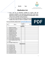 Medication List