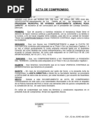 Acta de Compromiso de Vivencia