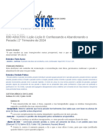 Auxílio Ao Mestre EBD ADULTOS Lição Lição 8 Confessando e Abando