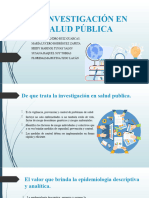 La Investigacion en Salud Publica