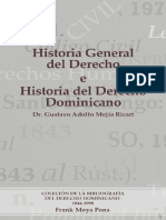 Historia General Del Derecho e Historia Del Derecho Dominicano - GUSTAVO-A-MEJIA