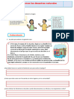 FICHA PS. Conocemos Los Tipos de Desastres Naturales.