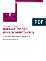 Nutracéuticos Y Envejecimiento (Op 7) : Guía Docente